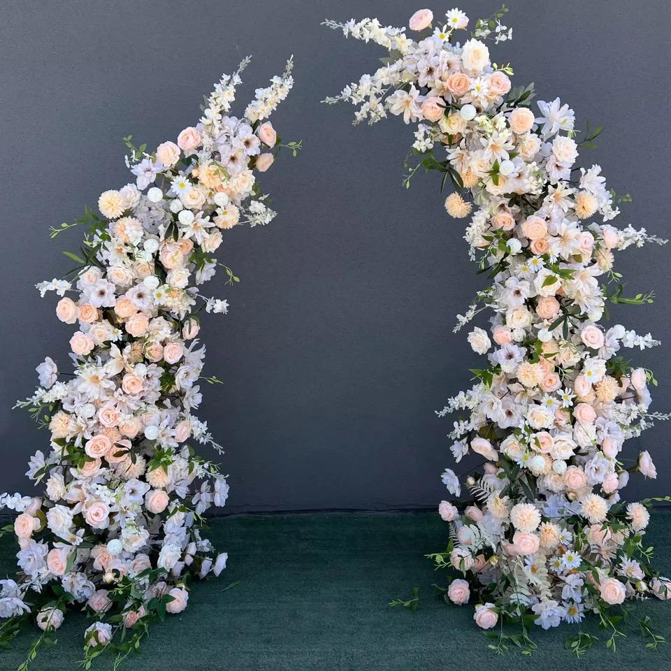 Wedding Decoration Floral Row and Road Lead Flower Arch Backdrop Rental