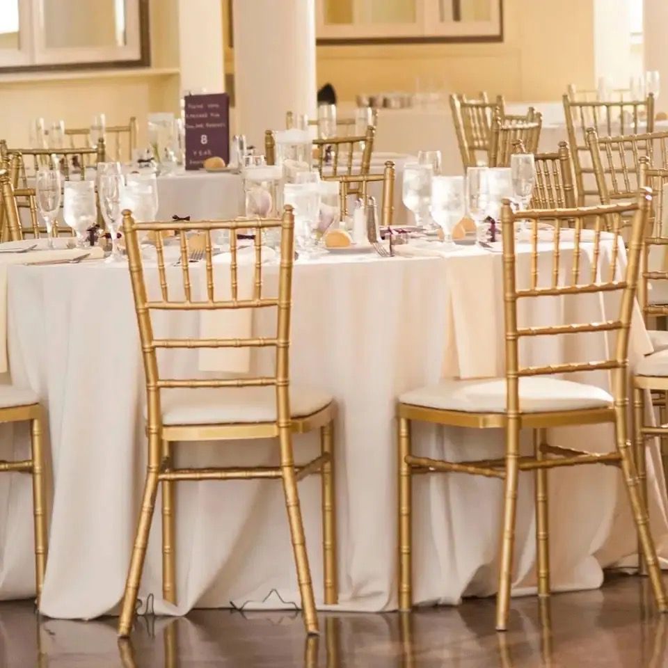 Gold chiavari chair hire