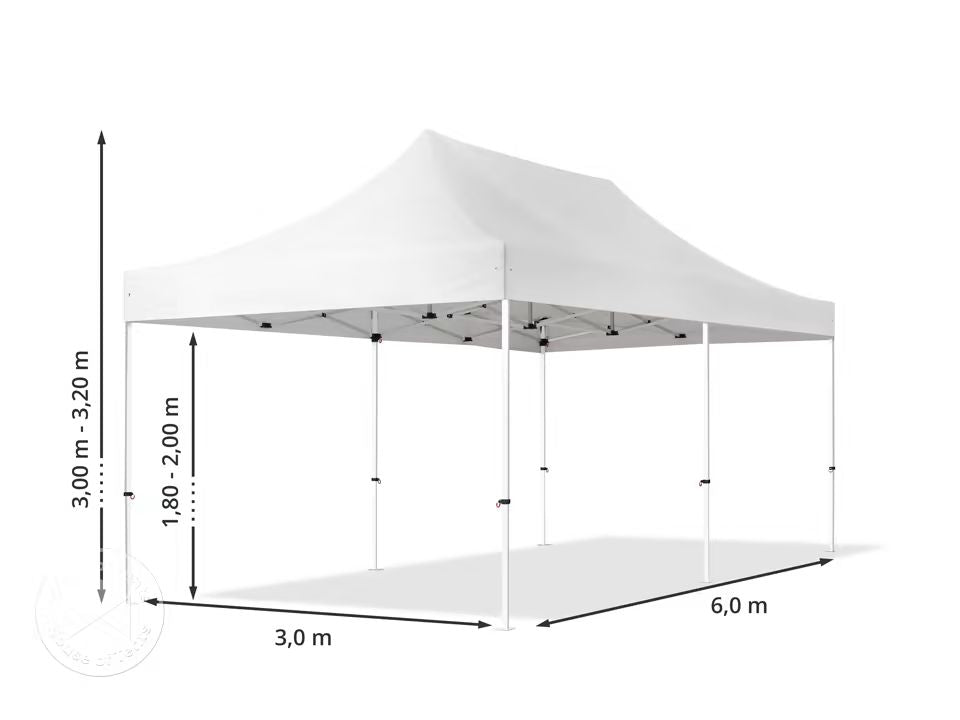 3x6m PES 700 Pop up gazebo ECONOMY Steel 30 mm Hire - rental