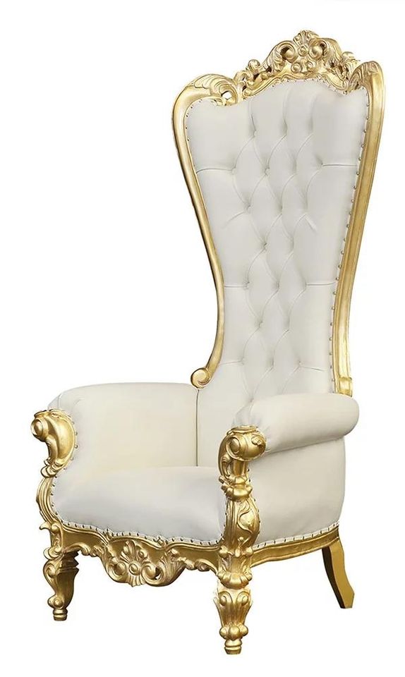 Regal Christmas Throne Chairs for Hire: Red and Gold Elegance
