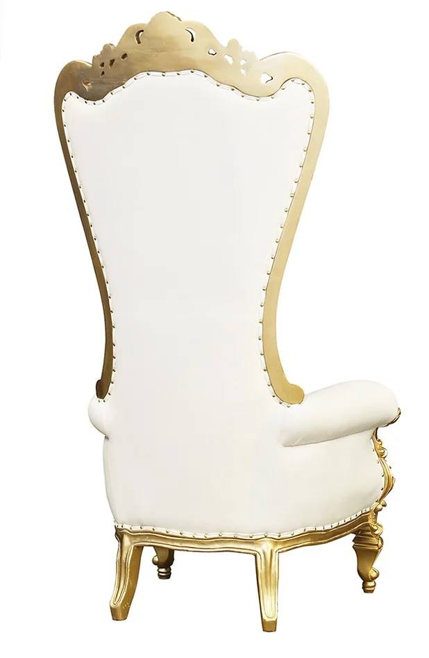 Regal Christmas Throne Chairs for Hire: Red and Gold Elegance