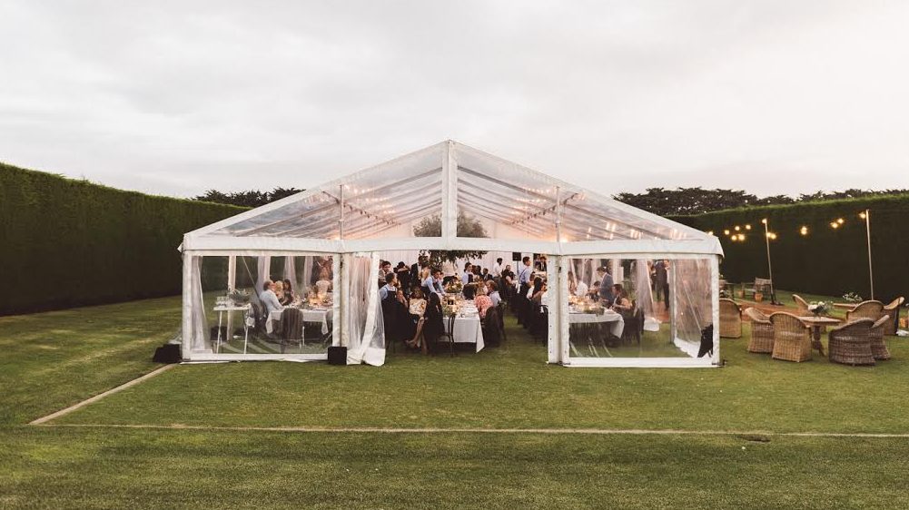 10m Clear Marquee (Outside View)
