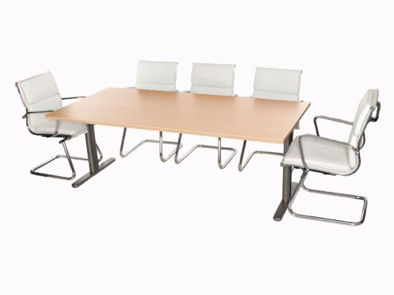 White Ribbed Eames Style Cantilever Chair Hire - Rental