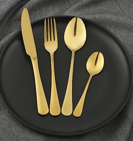 Elegant Gold Knife Hire - Enhance Your Table Setting with Style