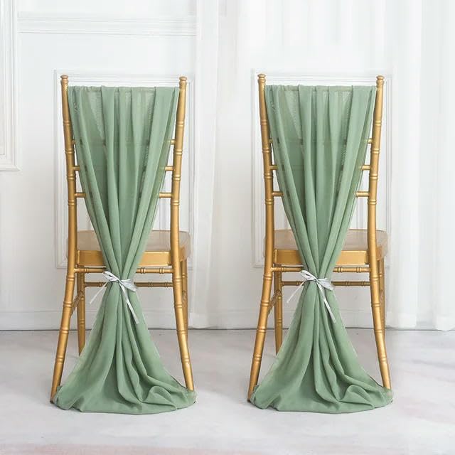 Chiffon Vertical Drop Chair Sashes for Hire