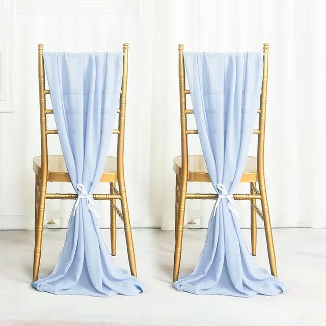 Chiffon Vertical Drop Chair Sashes for Hire