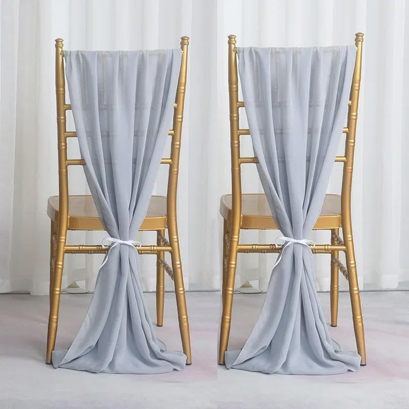 Chiffon Vertical Drop Chair Sashes for Hire