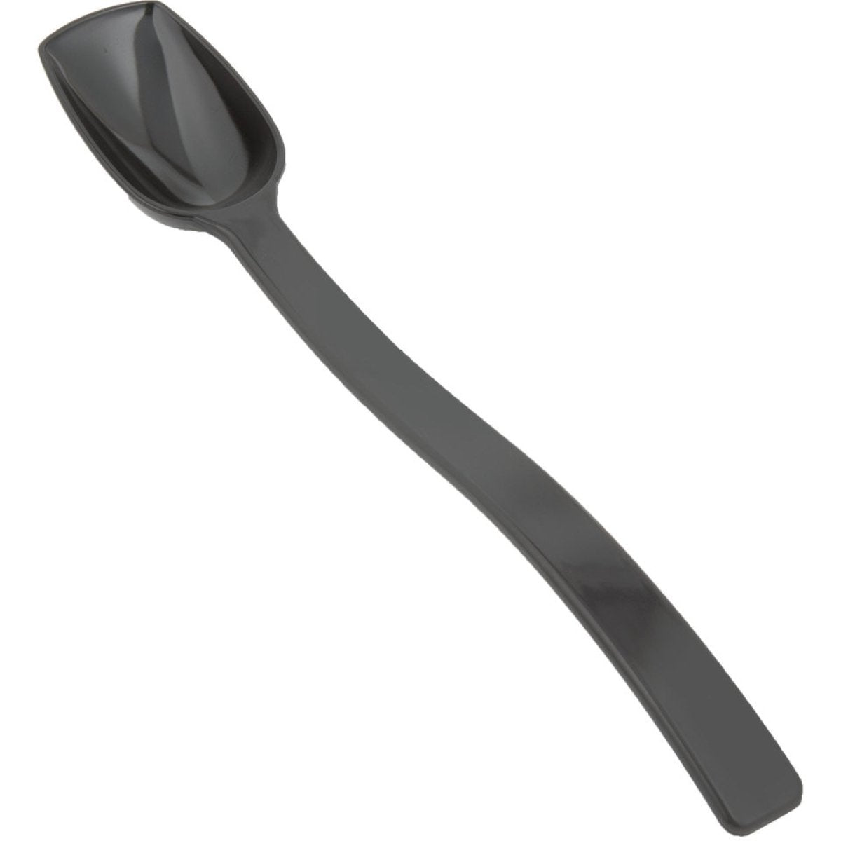 0.75oz Catering Solid Serving Spoon 10" Handle Black Polycarbonate Rental