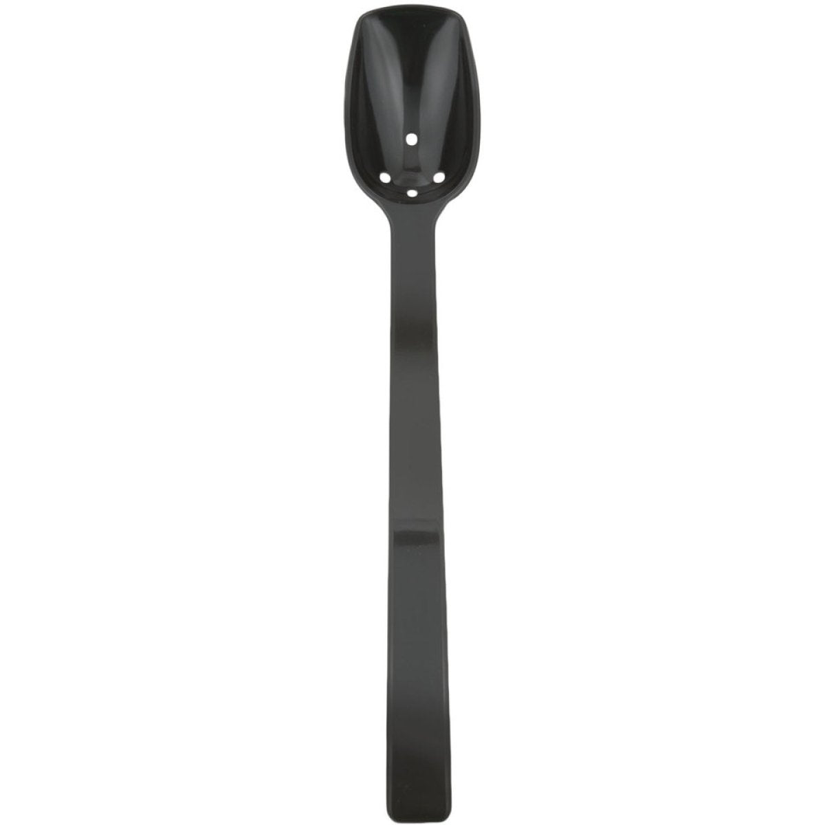 0.75oz Catering Perforated Serving Spoon 10" Handle Black Polycarbonate Rental