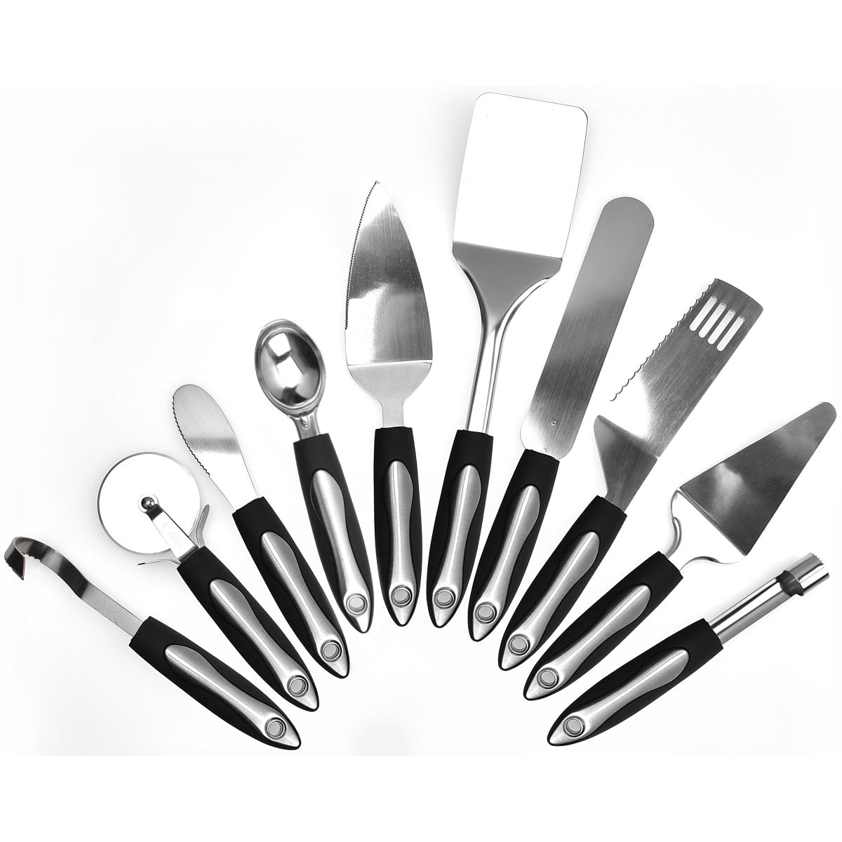 10 Piece Essential Cooking Utensil Kit Stainless Steel Rental