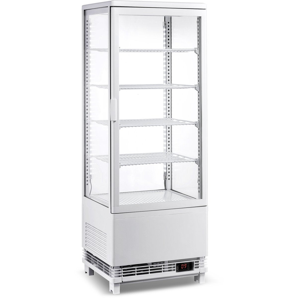 Countertop Display Fridge 98 litres 4 shelves White 1 flat door Hire