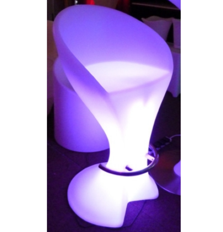 Hire LED Bar Stool with Footrest Rental