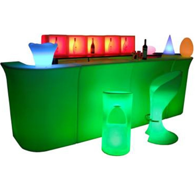Hire LED Bar Stool with Footrest Rental