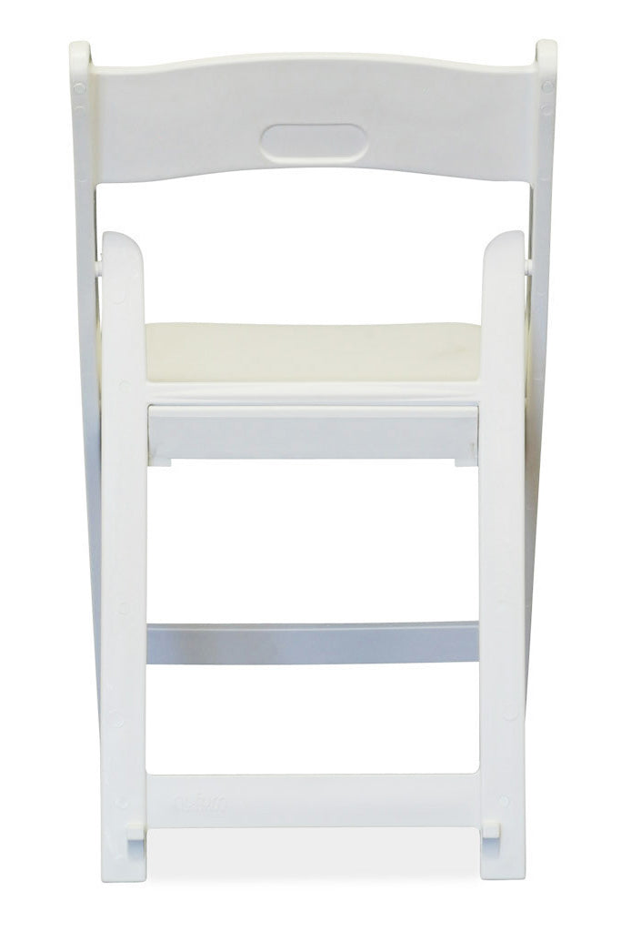 Resin Folding Padded Chairs - White Hire