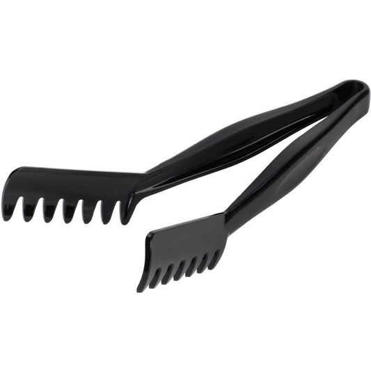 11" Black Angled Spaghetti Tongs Polycarbonate Rental