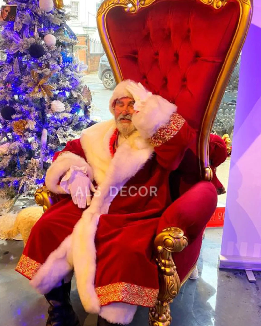 Red Santa Claus Chair Rental