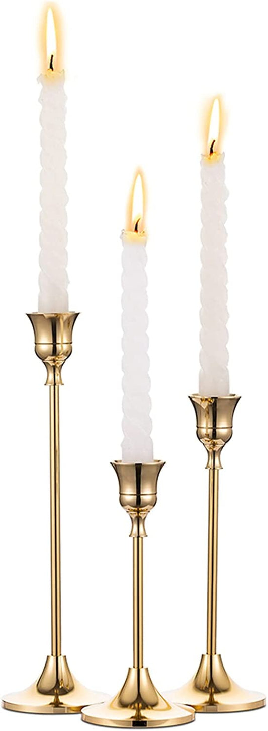 Brass Gold Metal Taper Candle Holder Candlestick Holders Hire