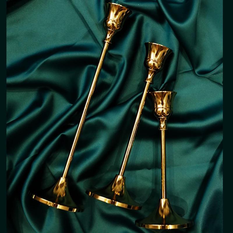 Elegant Gold Stick Candle Holder – A Timeless Accent for Your Home(candle not included)