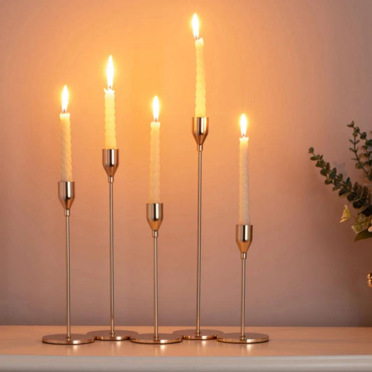 Elegant Gold Stick Candle Holder – A Timeless Accent for Your Home(candle not included)