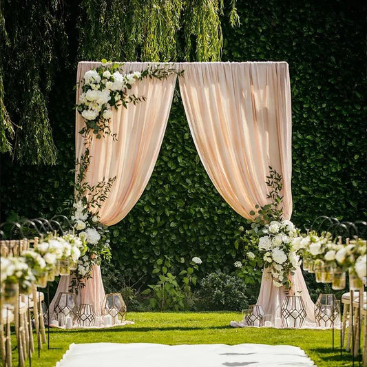 Square Wedding Decoration Arch with flowers bow Frame Backdrop