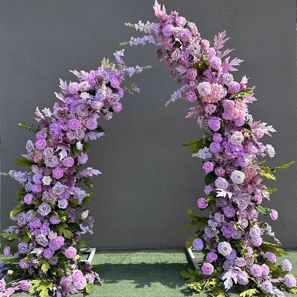 Wedding Decoration Floral Row and Road Lead Flower Arch Backdrop Rental