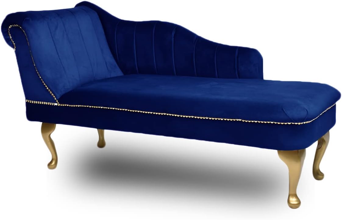 Royal Blue Velvet Chaise Longue Sofa Hire