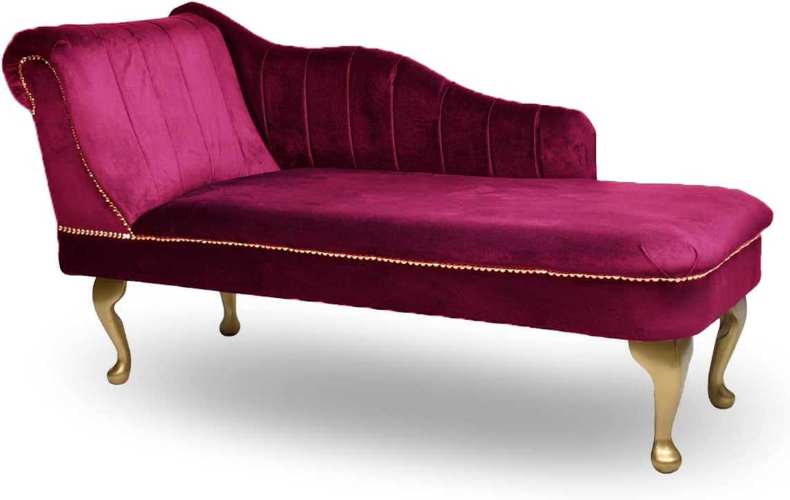 Maroon Velvet Chaise Longue Sofa Hire