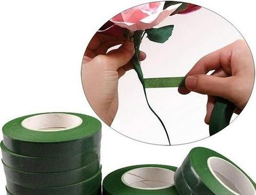 1pc 15M Self-adhesive Green Paper Tape Floral Stem For Garland Wreaths DIY Craft