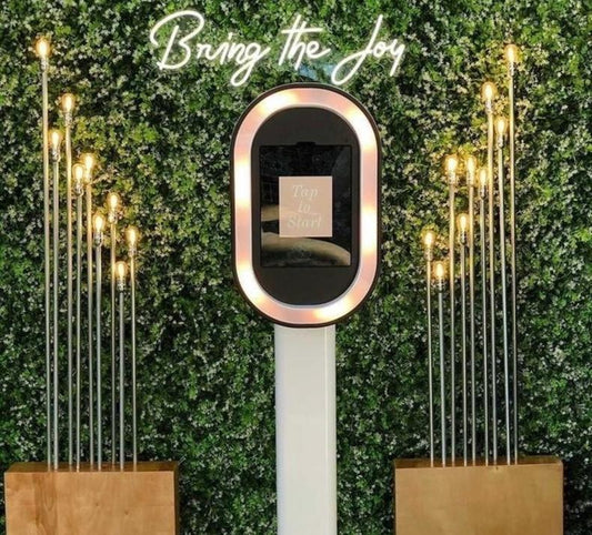 Hire photo booth with backdrop Rental
