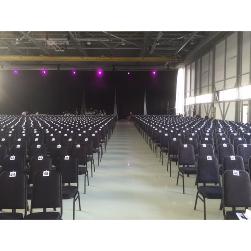 Black Stackable Compact Chair Hire - Rental