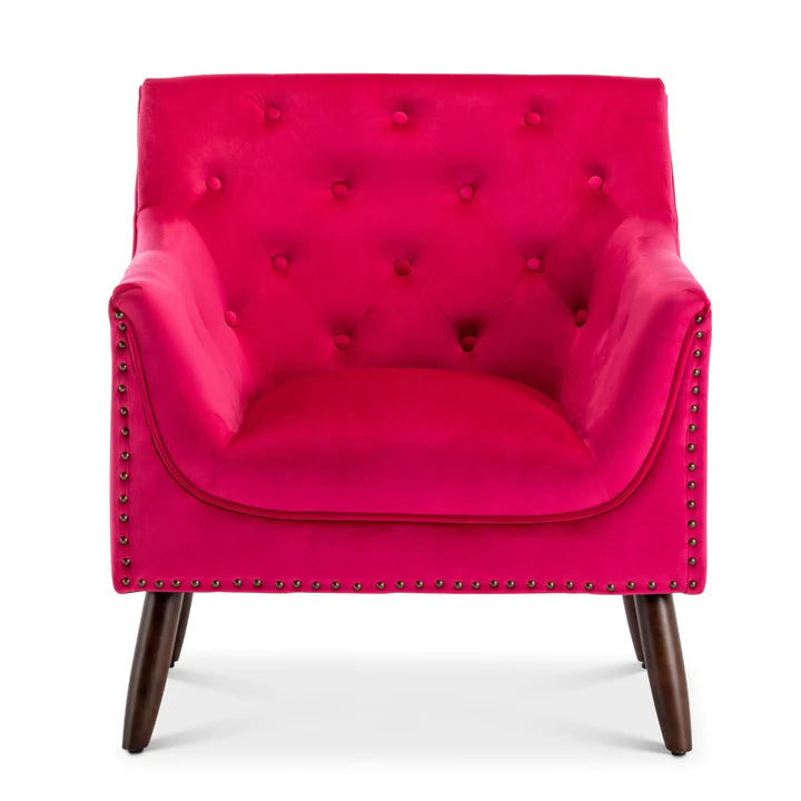 Velvet Pink Franca 2 + 1 Seat Sofa Set Rental