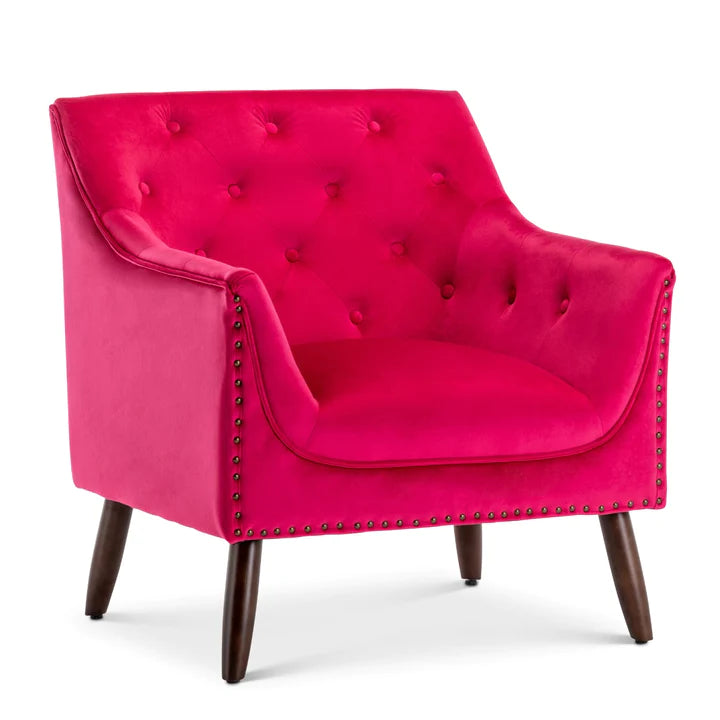 Velvet Pink Franca 2 + 1 Seat Sofa Set Rental