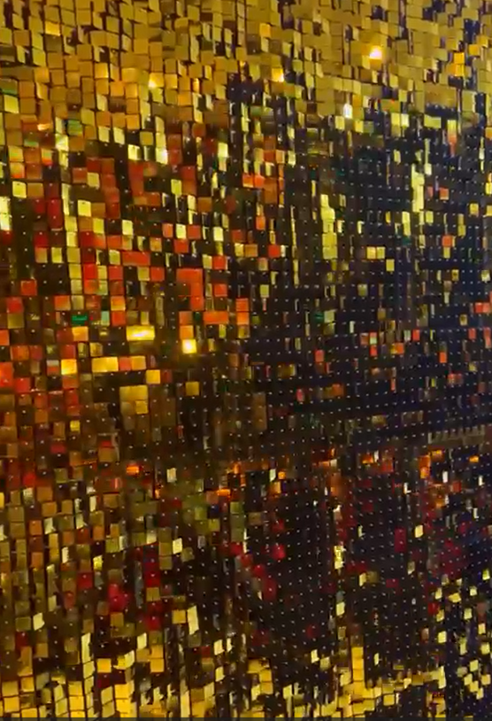 3D Gold Shimmer Sequin Backdrop