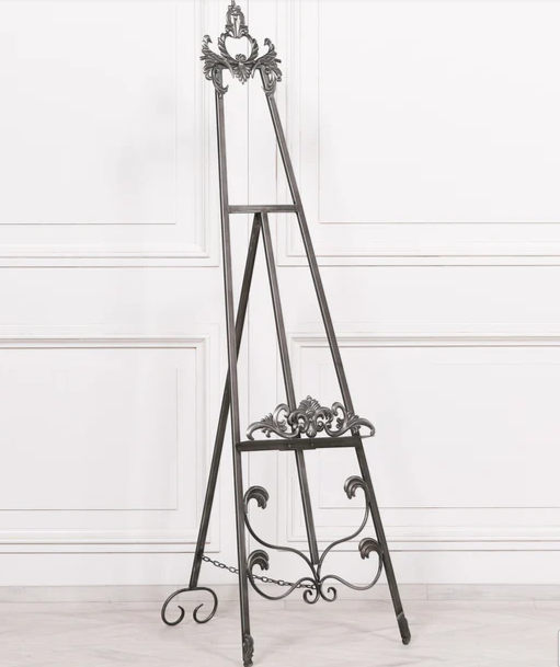 Black Tall Cream Freestanding Metal Easel for Wedding Picture Display Hire 165 cm