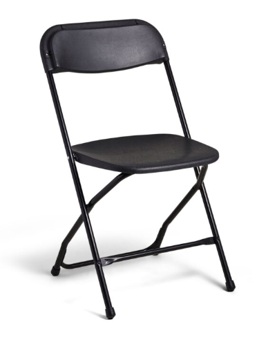 Black Samsonite Folding Chair Hire - Rental