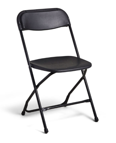 Black Folding Chair Hire