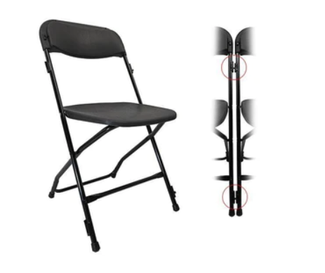 Linking Black Folding Chair Hire