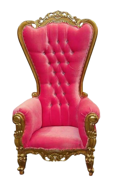 Pink and Gold Throne Chairs Hire