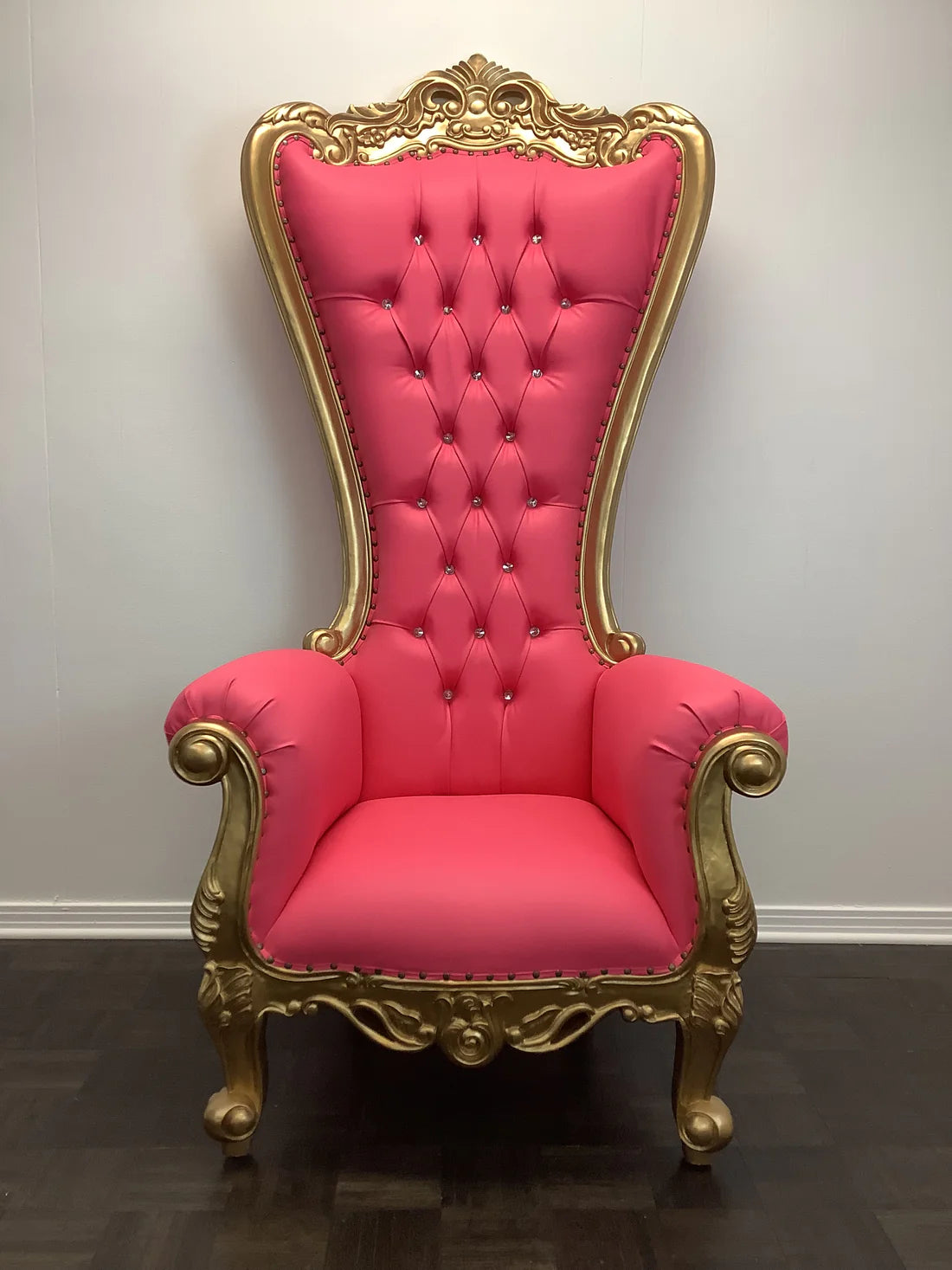 Pink and Gold Throne Chairs Hire