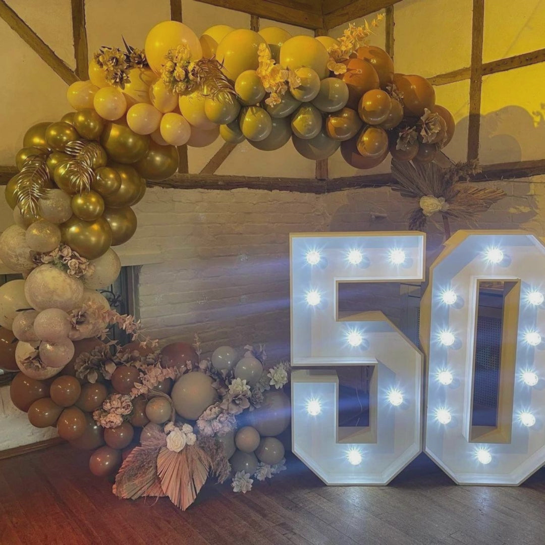 Hire Glowing 5ft Light-Up Numbers: Eye-Catching Illuminated Decor for Any Occasion