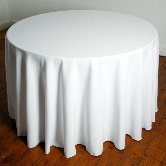 white round tablecloth hire
