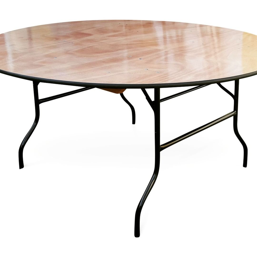 Premium 6ft Round Wooden Banqueting Table - Elegant and Spacious