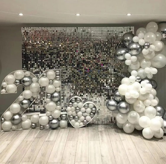 Glamorous Rental White Shimmer Sequin Wall - Sparkle Up Your Event!