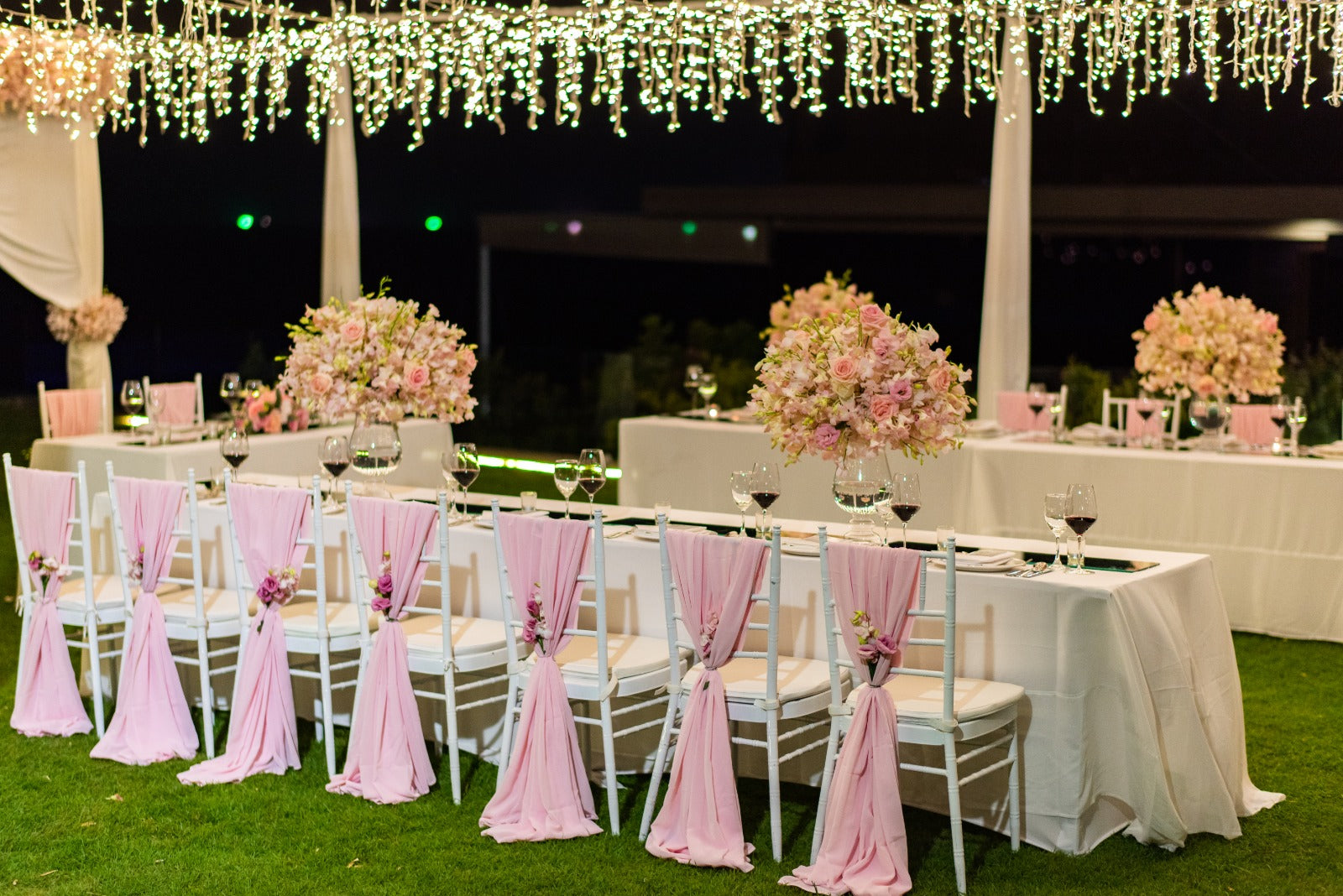 Elegant Enchantment: Indoor Wedding Venue Arrangement Package