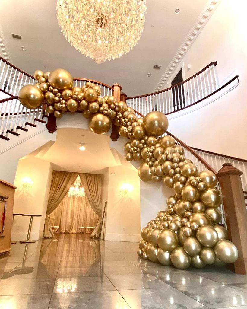 Golden Elegance: Luxurious Gold Balloon Garland Decoration for Any Special Event