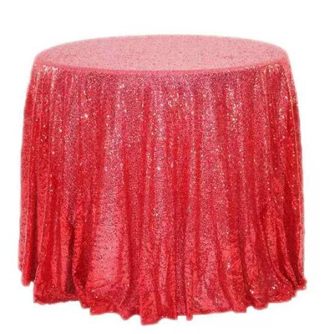Dazzling Red Sequin Tablecloth Rental: Add Glamour to Your Event!