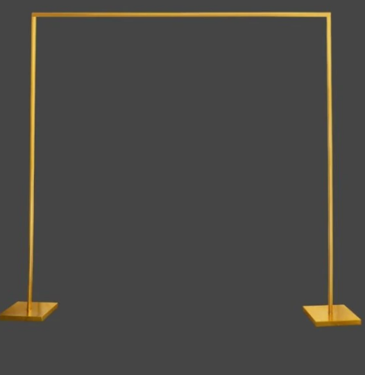 Hire 6.6 x 5ft Elegant Gold Metal Rectangular Arch Backdrop Hire - Transform Your Event!