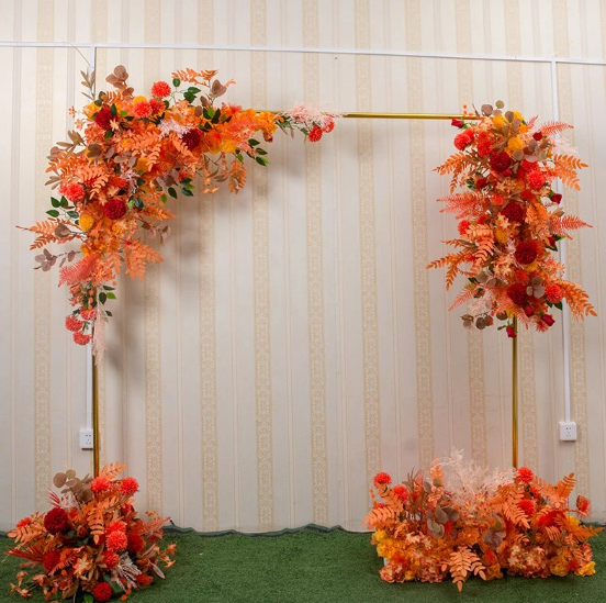 Gold Metal Rectangular Arch Backdrop(FRAME ONLY)Hire 6.6 x 5ft Elegant Gold Metal Rectangular Arch Backdrop Hire - Transform Your Event!